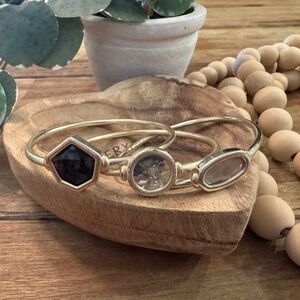 Kendra Scott Natalia Silver Bangle Set